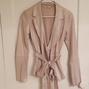 June metallic suede jacket, XS